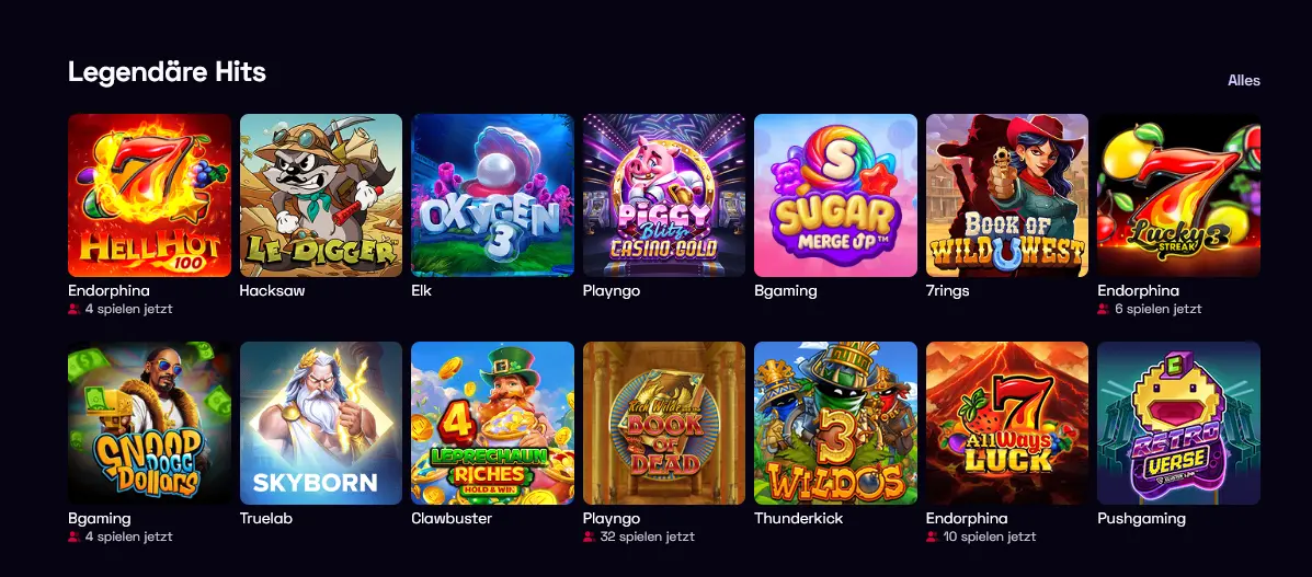 YBets Casino Slots – Spielautomaten Lobby